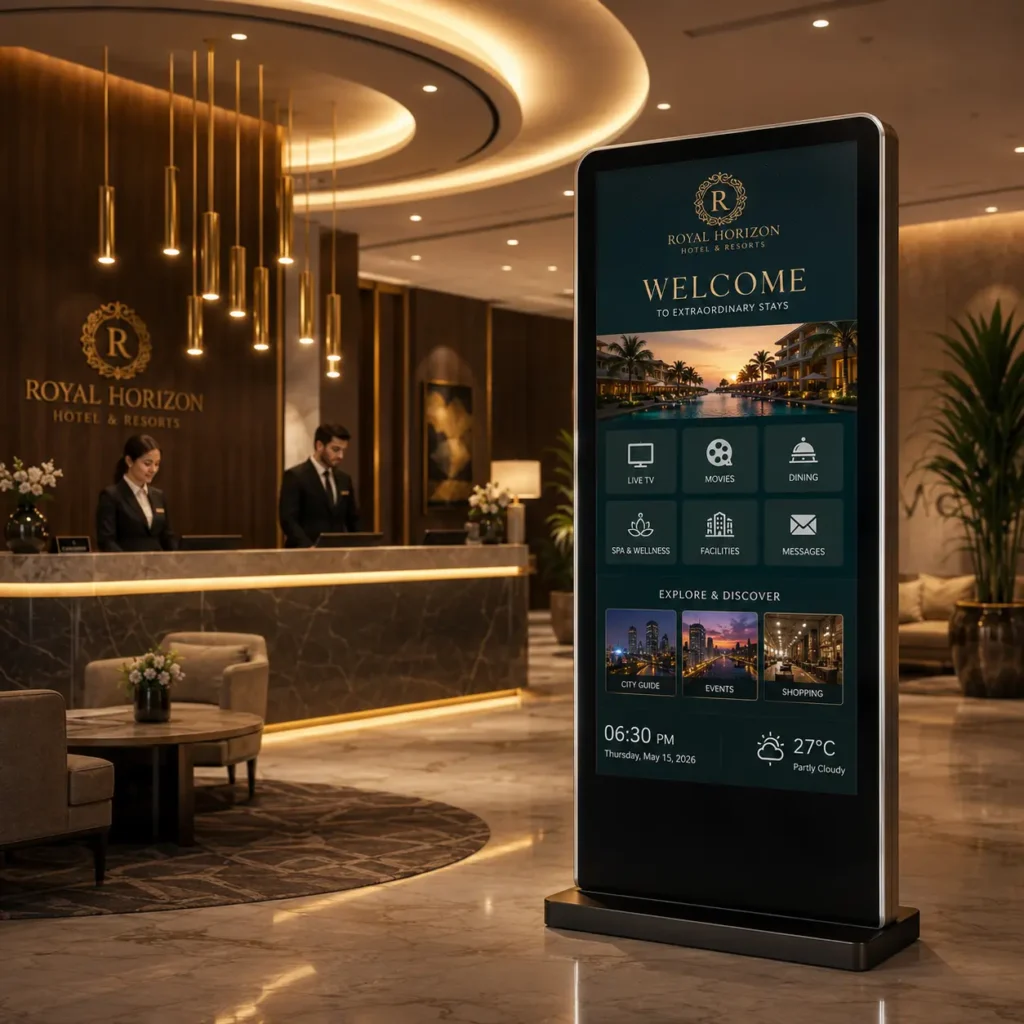 hotel lobby digital signage