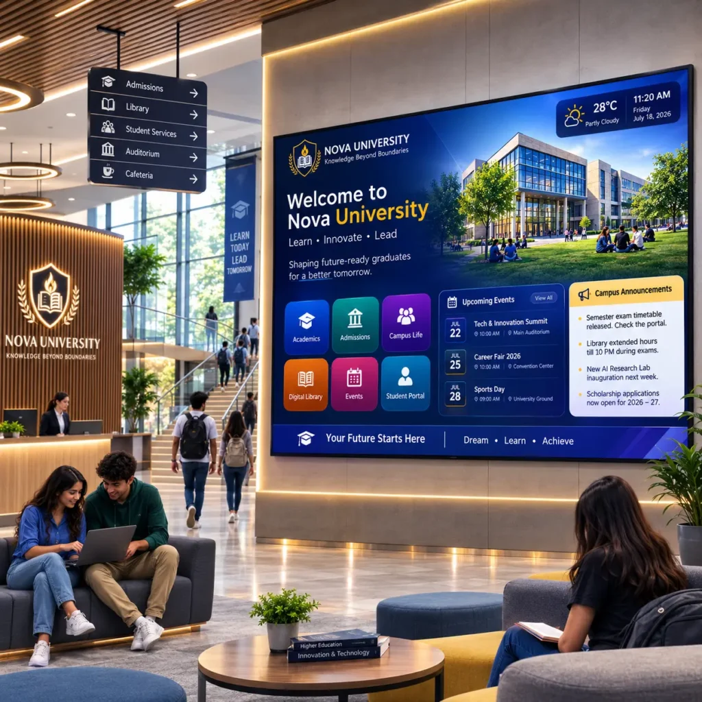 Eductaional digital signage
