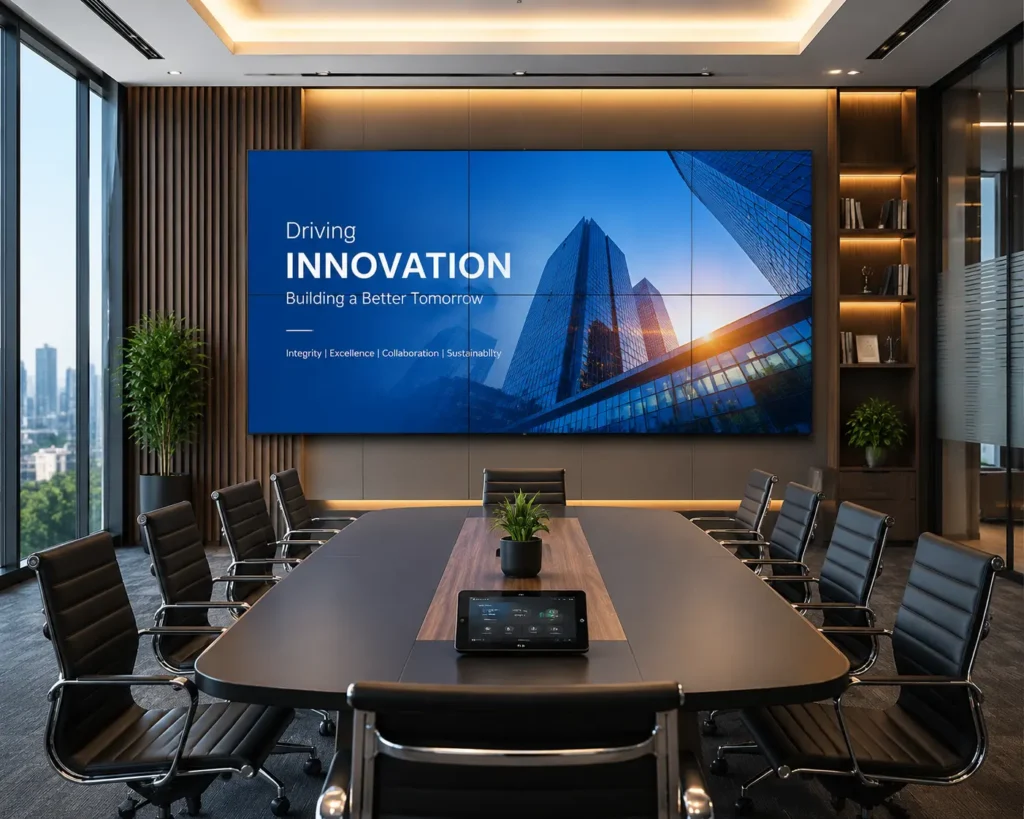 LCD Video Wall in a meeting room