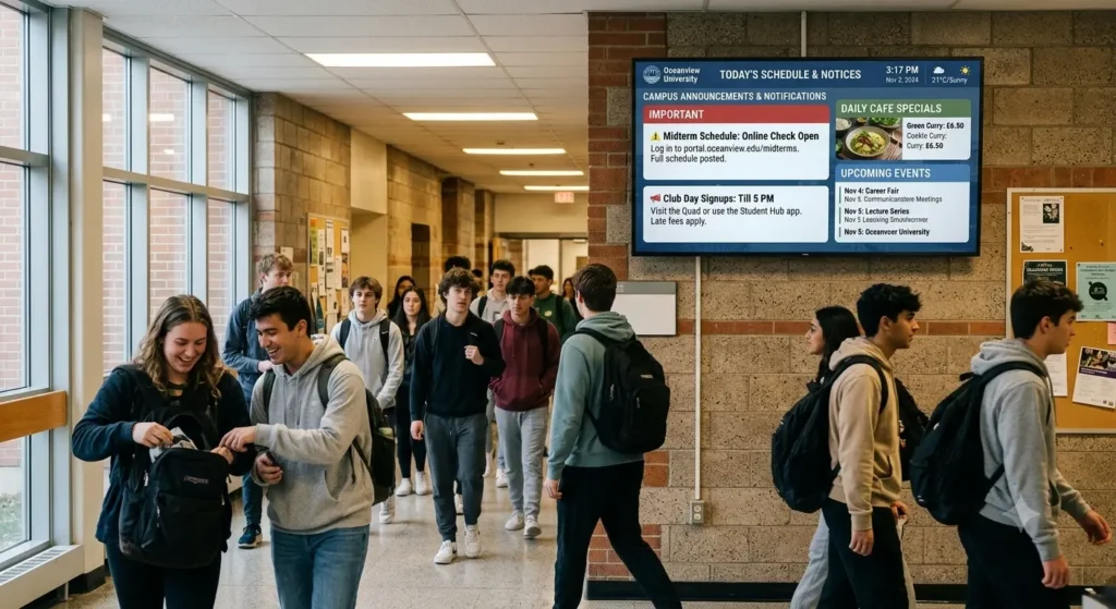 DIGITAL SIGNAGE DISPLAY FOR CAMPUS