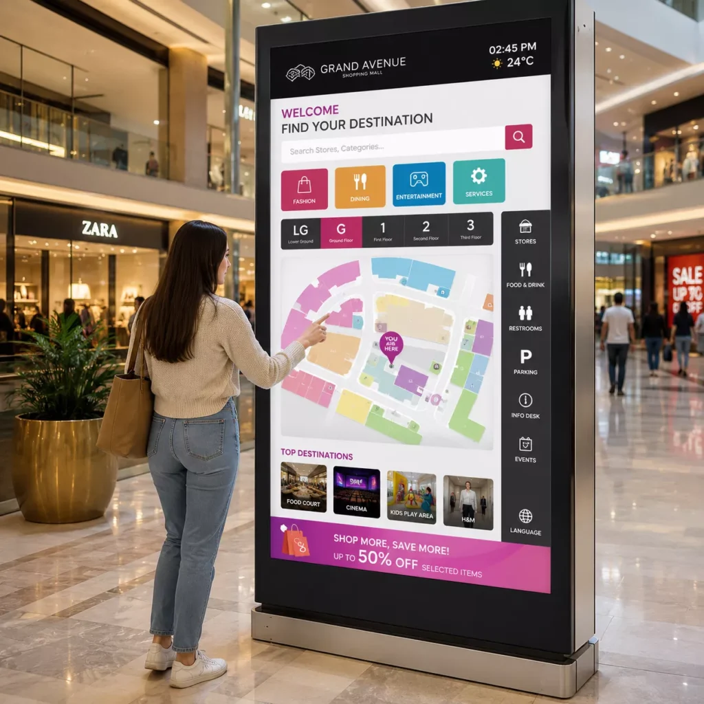 Interactive digital signge
